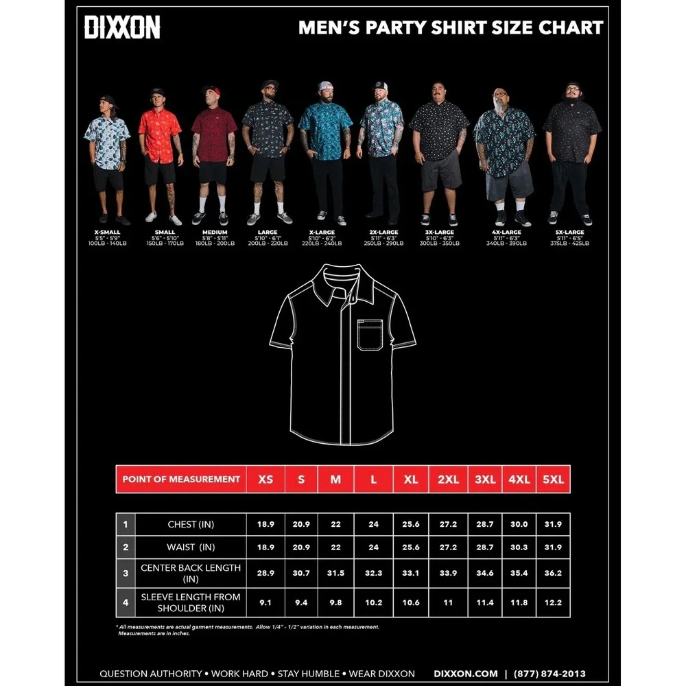 Dixxon Flannel Co The Venue Party Shirt Mens Small Black White Collage Graphic S